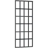 vidaXL Skjutdörr ESG-glas och aluminium 76x205 cm svart
