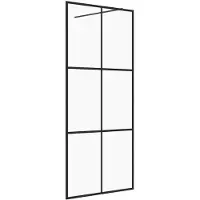 vidaXL Duschvägg med Glas Badkarsskärm Badrumsaccessoar Duschavskiljare Inomhus ESG 151025