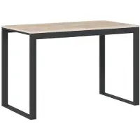 vidaXL Datorbord svart och ek 110x60x73 cm spånskiva