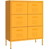 vidaXL Byrå senapsgul 80x35x101,5 cm stål
