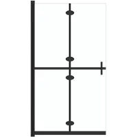 vidaXL Hopfällbar duschvägg med klart ESG-glas 100x190 cm