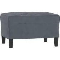 vidaXL Fotpall mörkgrå 60x50x41 cm sammet