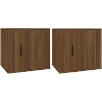 vidaXL Sängbord 2 st brun ek 50x39x47 cm