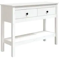 vidaXL Konsolbord, Vit, 100X35X75 Cm, Massivt Furuved