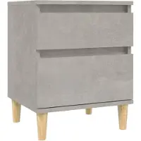 vidaXL Sängbord betonggrå 40x35x50 cm