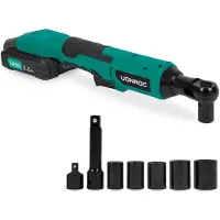Vonroc Batteridriven spärrnyckel – 20V – 50Nm – Inkl. 8- delars hylssats | Inkl. 2.0Ah batteri och snabbladdare