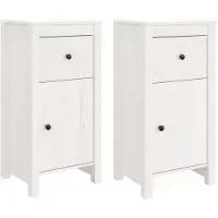 vidaXL Skåp 2 st 40x35x80 cm massiv furu