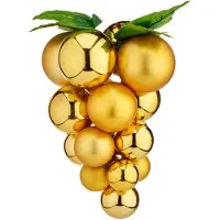 Sublime Market Connect Julkula - Gyllene Druvor - Plast - 14 cm - Festlig Dekoration gyllene