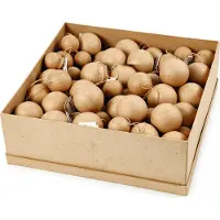 You do it Dekoration - Set julgranskulor - Pappersmassa - 4 till 6 cm - 105 st - Beige