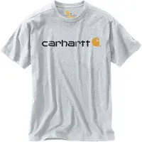 Carhartt Men's Core Logo T-Shirt Short Sleeve Heather Grey