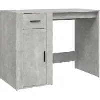 vidaXL Skrivbord betonggrå 100x49x75 cm konstruerat trä