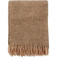 Klippan Yllefabrik Ullpläd - 130x200 cm - Gotlandsull/lammull - Gotland Beige