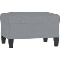 vidaXL Fotpall Ljusgrå 60x50x41 cm tyg
