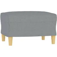 vidaXL Fotpall Ljusgrå 60x50x41 cm tyg