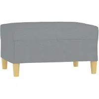 vidaXL Fotpall Ljusgrå 70x55x41 cm tyg