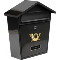 VOREL LETTER BOX 380 x 320 x 105mm BLACK 78580