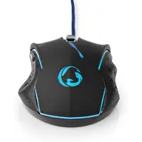 Nedis Gaming Mus | Trådbundet | 1200 / 1800 / 2400 / 3600 dpi | Justerbar DPI | Antal knappar: 6 | Programmerbara knappar | Högerhänt | 1.50 m | LED