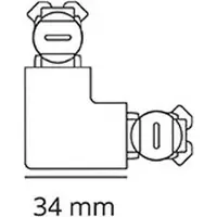 SG ARMATUREN Zip 230V Vinklet stykke hvid