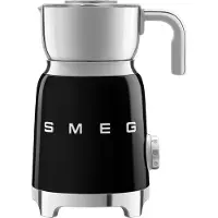 Smeg 50''s Style MFF11BLEU Svart, Automatisk mjölkskummare/värmare, Svart, Rostfritt stål, 250 ml, 0,6 l, Varm & Cold