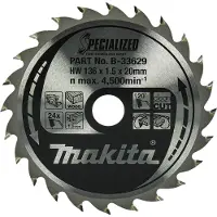 Makita Specialized - Cirkelsågblad - för trä - 136 mm - 24 tänder