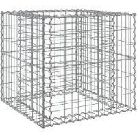 vidaXL Gabionkorg silver 70x70x65 cm galvaniserat järn