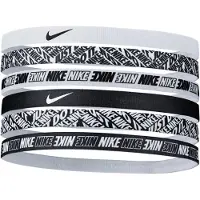 Nike printed headbands hårband 6 st vit/svart (N.000.2545.176)