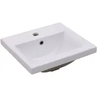 vidaXL Inbyggt handfat 42x39x18 cm keramik vit