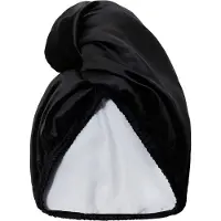 GLOV Satin Towel Wrap dubbelsidig turbanhårhandduk Black