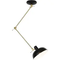 QAZQA Retro taklampa svart med brons - Milou