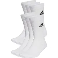 Adidas Strumpor Cushioned Crew 6-pack - Vit/svart, storlek 34-36