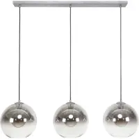 Zijlstra Glas pendellampa Allessandra, dimbar, Aluminium / grå / zink, Vardagsrum / matsal, Glas, Pendellampa