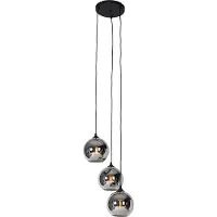 QAZQA Smart taklampa svart med rökglas inkl. 3 Wifi A60 - Wallace