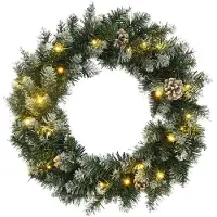 vidaXL Julkrans Grön Lysdioder 60 Cm Pvc