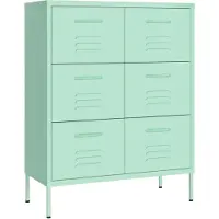 vidaXL Byrå mintgrön 80x35x101,5 cm stål