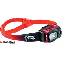 Petzl SWIFT RL, Pannbandsficklampa, Svart, Orange, Vit, Knappar, IPX4, Batterinivå, CE, UKCA