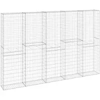 vidaXL Gabionmur galvaniserat stål 300x30x200 cm