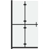vidaXL Vikbar Duschvägg, Frostat Glas ESG, 100X190 Cm