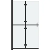 vidaXL Vikbar duschvägg med frostat ESG-glas 110x190 cm