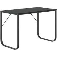 vidaXL Datorbord, svart, 110x60x73 cm, spånskiva