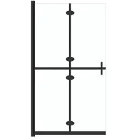 vidaXL Hopfällbar duschvägg med klart ESG-glas 110x190 cm