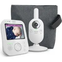 Philips SCD892/26 Videobabyvakt 300 meters räckvidd / 3,5' färgskärm med 2x zoom / Vaggvisor - Nattlampa - Temperatur - Eko-läge
