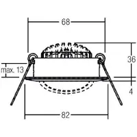 Brumberg 39363183 39363183 LED-inbyggnadsbelysning LED utan 6 W Svart