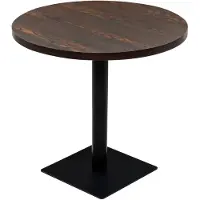 vidaXL MDF bistrobord med stålbas 80x75 cm mörk ask