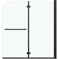 vidaXL Duschvägg fällbar 2 paneler ESG 120x140 cm svart