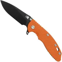 Rick Hinderer Knives Rick Hinderer XM18 3.5 Skinny Slicer Magnacut Black DLC Orange G10, pocket knife