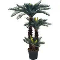 vidaXL Konstväxt Cycas med kruka 125 cm grön