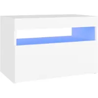 vidaXL TV-bänk med LED-belysning vit 60x35x40 cm