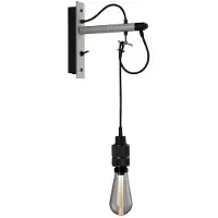 Buster + Punch Vägglampa Hooked wall nude, dimbar, Aluminium / grå / zink, Vardagsrum / matsal, Metall, Modern, Vägglampa, vägglampa inomhus