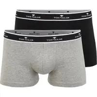 Tom Tailor Boxershorts gråmelerad / svart