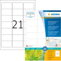 Herma Återvunna adressetiketter A4 | 63,5 x 38,1mm | 10727 | vit | 1.680st